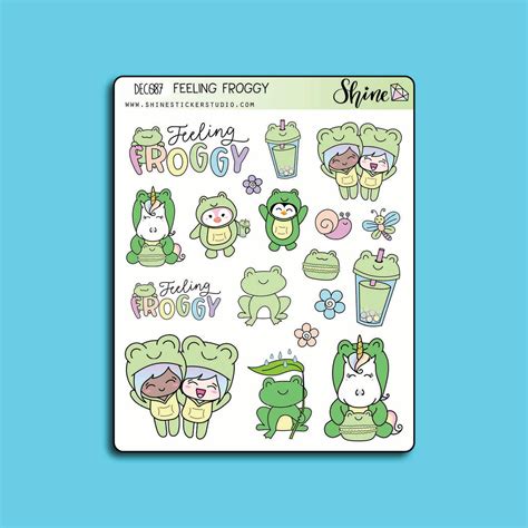 Feeling Froggy - Deco Stickers – Shine Sticker Studio