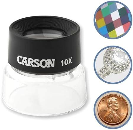 Carson LumiLoupe Plus 10.5x Power Focusable Stand Loupe Magnifier (LO ...