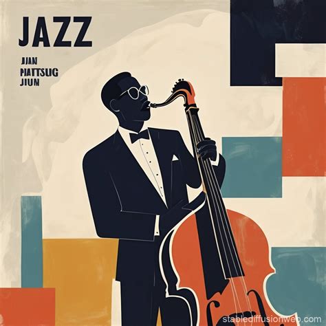 Typographic Jazz Album Cover in Urban Style | Stable Diffusion Online