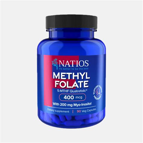Natios Methyl Folate Aktivní kyselina listová 400 mcg — Cukrfree Shop