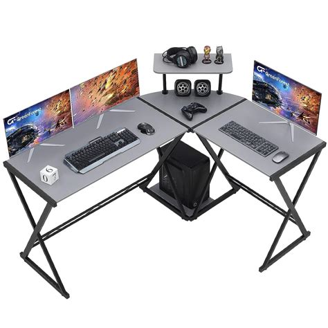 GreenForest L Shaped Computer Desk Reversible Corner Computer Desk 58 ...