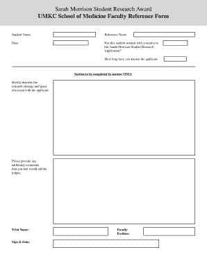 Fillable Online med umkc Sarah Morrison Student Research Award UMKC ...