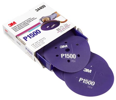 3M™ Hookit™ Flexible Abrasive Disc Dust Free, 34409, 6 in, P1500 grade ...