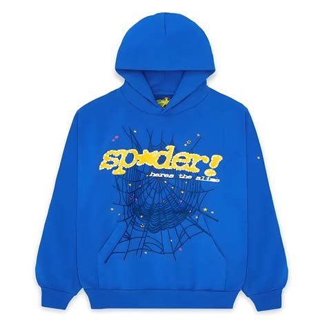 Sp5der TC Hoodie Blue - Spider Hoodie
