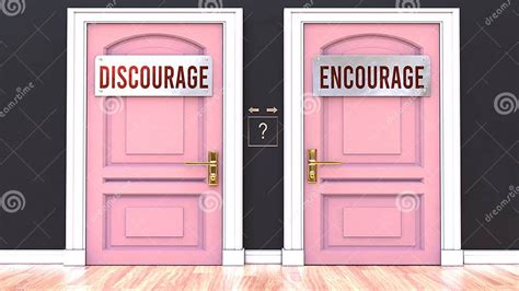 Discourage or Encourage - Making a Choice Stock Illustration ...