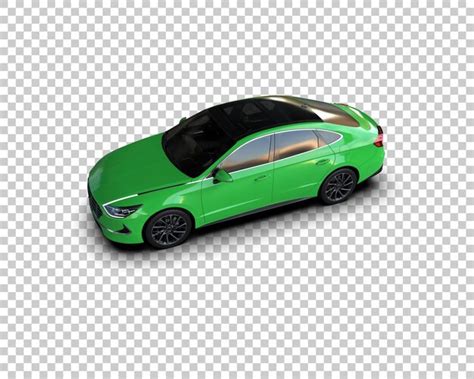 Modern car isolated on background 3d rendering illustration | Premium PSD