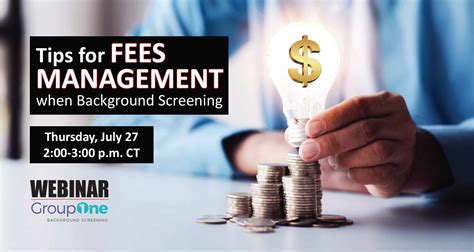 GroupOne to host July 27 webinar “Tips for Fees Management When ...