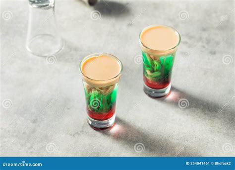 Brain Hemorrhage Shot Cocktail With Schnapps, Baileys Irish Cream And ...