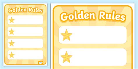Golden Rules Display Poster