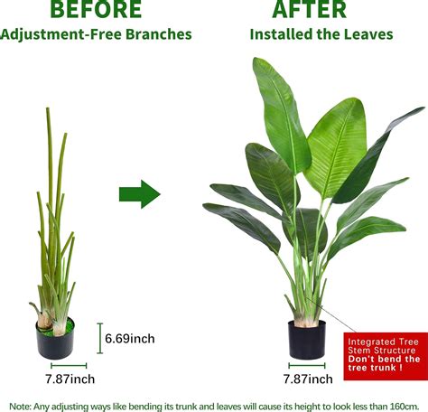 HAIHONG Artificial Bird of Paradise Plant, Fake Tree with India | Ubuy