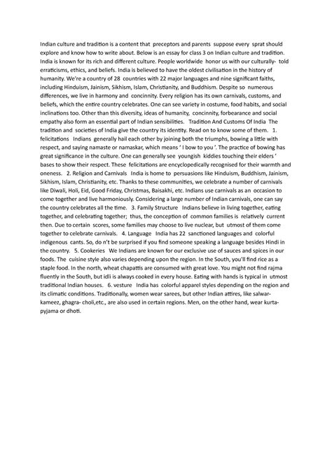 5 - nnn - Indian culture and tradition is a content that preceptors and ...