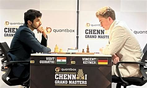 Chennai Grand Masters: Vidit Gujrathi holds leader Vincent Keymer to draw