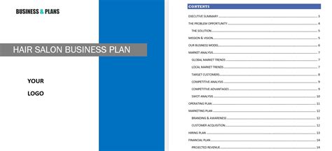 Hair Salon Business Plan Template 的图像结果