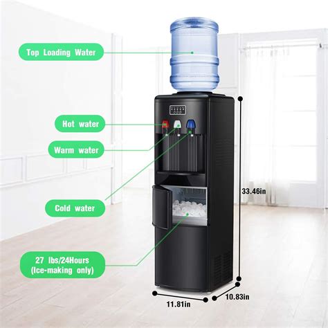 Buy Antarctic Star 2-in-1 Water Cooler Dispenser with Built-in Ice ...