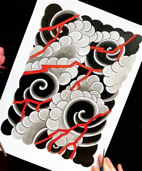 Japanese Lightning Tattoo at Claudia Sikorski blog