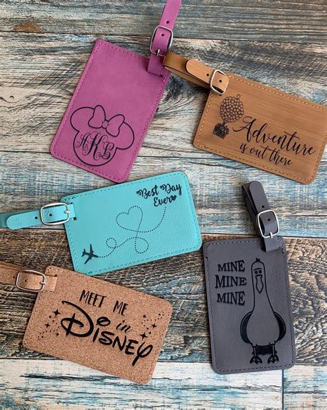 Disney Luggage Tag, Personalized Luggage Tag, Mickey Leather Luggage ...