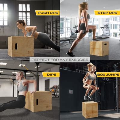 Philosophy gym 3 in 1 Wood Plyometric Box, Jump Box for Training ...