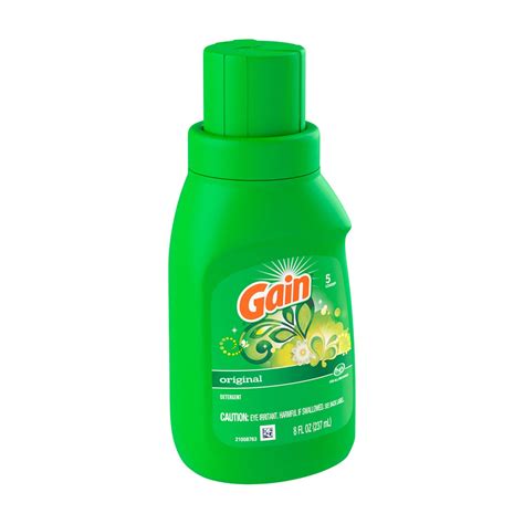 Buy Gain Liquid Laundry Detergent, Original Scent, 8 fl oz, 5 loads ...