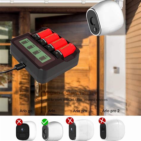 Buy CR123A Rechargeable Batteries Arlo Charger, Yofraro 3.7V Lithium ...