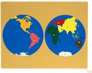 Generic Montessori World Puzzle Map With Labeled And Unlabeled Control ...