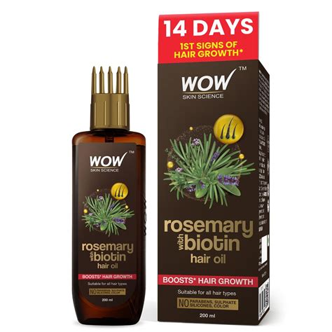 Buy WOW Skin Science Rosemary with Biotin Hair Growth Oil | Stimulates ...