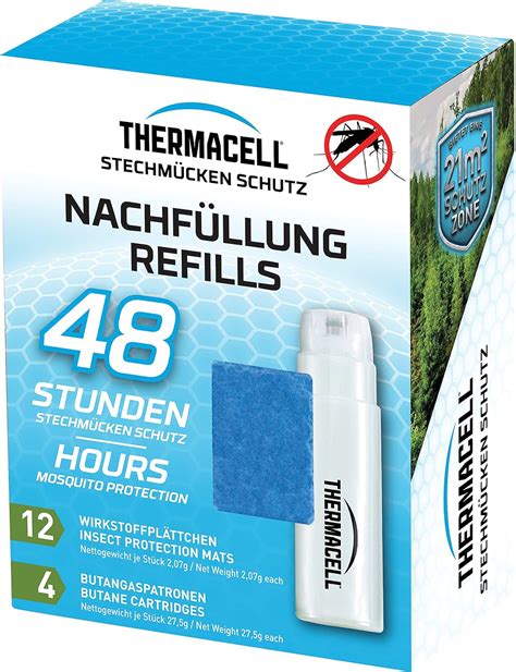 Thermacell Mosquito Repellent Refill Pack - 4 x Butane Cartridge & 12 x ...