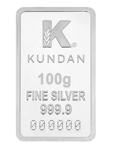 Kundan Kalpataru Tree Color Silver Bar Of 100 Gram in 999.9 Purity ...
