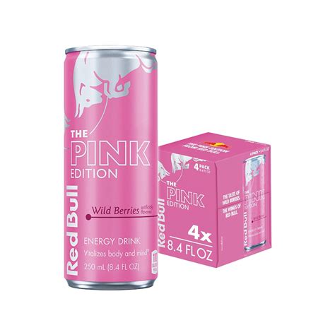 Amazon.com : Red Bull Wild Berries, Pink Edition, with 80mg Caffeine ...