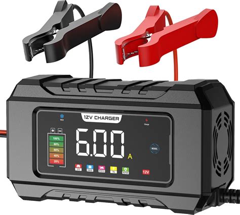 6 Amp Car Battery Charger, NEXPEAK 12V Automatic Battery Charger with 8-Stage Charging and LED ...