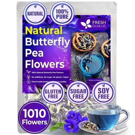 Premium Butterfly Pea Flowers, Tea Bags, 100% Natural and Pure, Hand ...