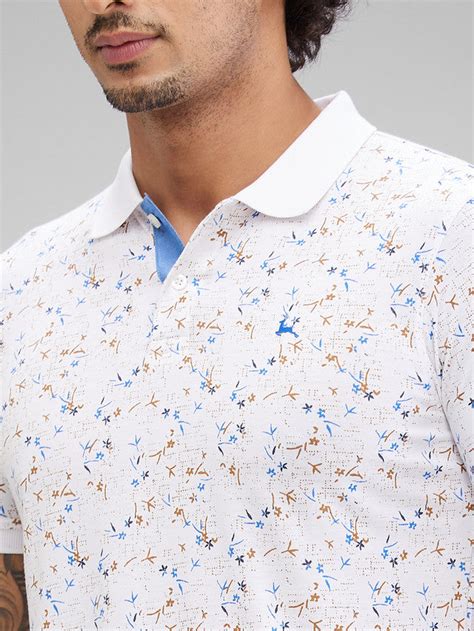 Parx White Printed Regular Fit Viscose Blend T-Shirt – MyRaymond