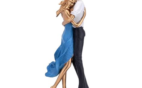 Buy zart Presents New Romantic Couple Showpiece (Blue), Resin, 10 cm, 7 ...