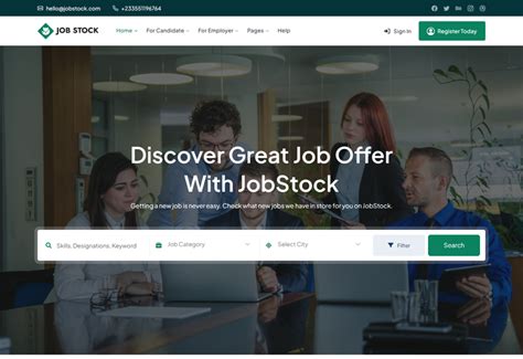 Jobstock - CakePHP Job Listing, Job Portal Landing & Admin Dashboard ...