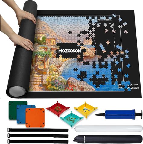 MOZOOSON Puzzlematte für 1500 Puzzle Teile, Puzzle Matte Roll Up Puzzle ...