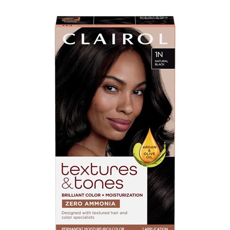 Amazon.com : Clairol Textures & Tones Permanent Hair Dye, 1N Natural ...