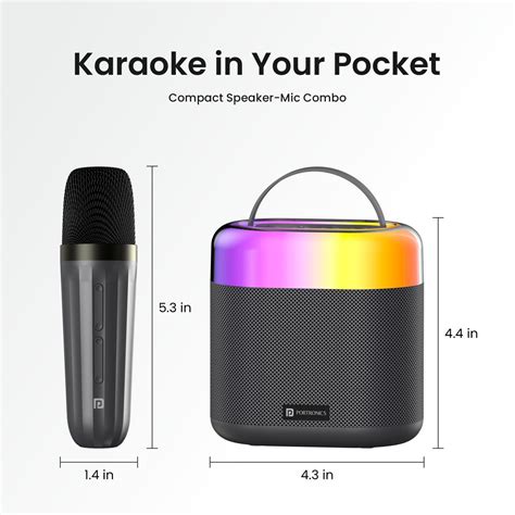 Portronics Dash 3 16W Portable Speaker with Wireless Karaoke