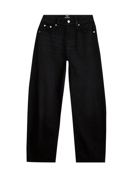 Buy Mid Rise Relaxed Horseshoe Jeans at Marks & Spencer