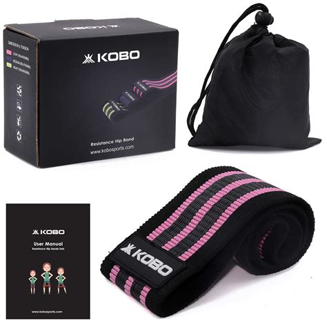 Kobo AC-89 Resistance 3" Wide Non Slip Loop Band for Squats, Hips ...