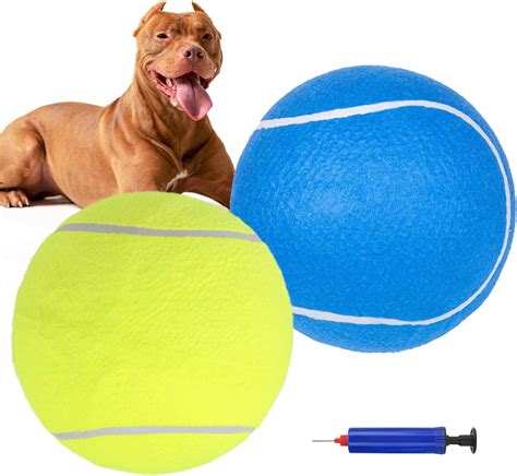 Pet Supplies : Giant Tennis Balls for Dogs 9.5" with Inflating Needles ...