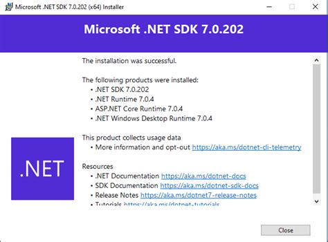 Net Core Installation 的图像结果