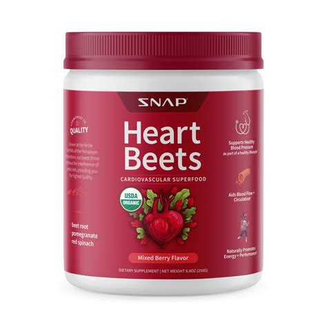 Amazon.com: Snap Supplements Heart Beets, USDA Organic Beet Root Powder ...