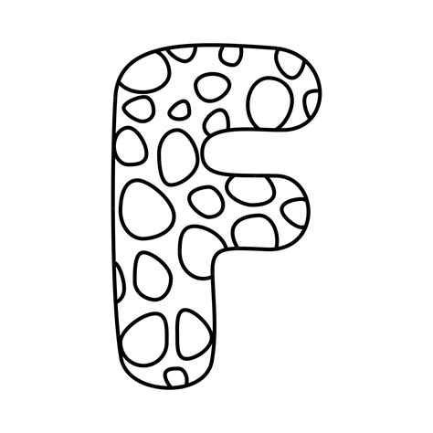 The Letter F In Bubble Letters