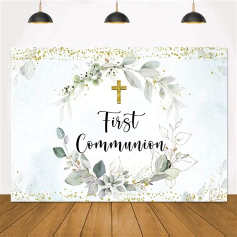 Lofaris God Bless Backdrop First Communion Holy | Ubuy India