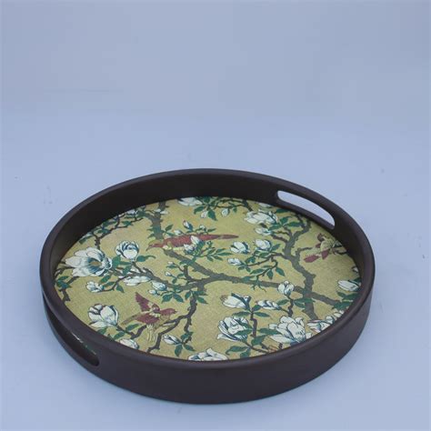 ELIRA ROUND TRAY - RUST YELLOW
