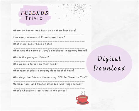 Friends Trivia Questions