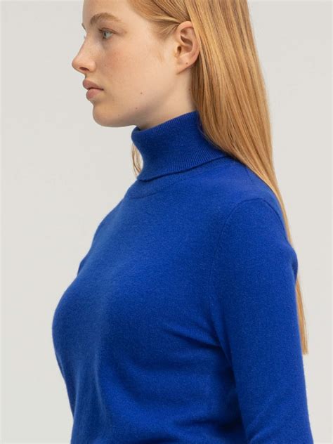 PURECASHMERE NYC Turtleneck Sweater - Royal Blue | Garmentory