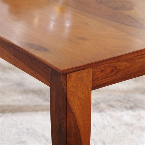 Buy Helios Easter Sheesham Wood 4-Seater Dining Set with Chairs - Brown ...