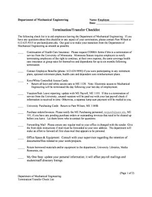 Fillable Online me umn Blank Termination Check List ME 8 12 15.doc - me ...