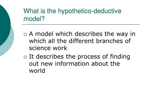Image result for Hypothetico-deductive Model Examples