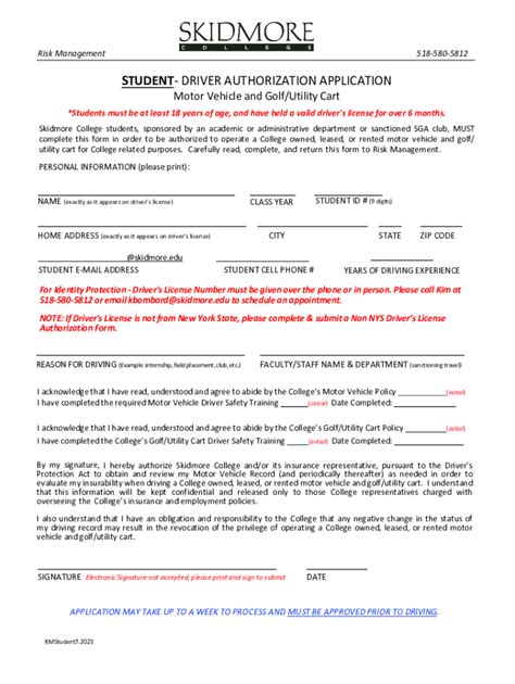 Fillable Online Student-driver Authorization Application for Motor ...